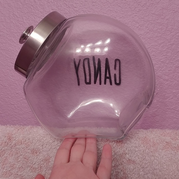 "Candy" Clear Glass Penny Jar with Metal Lid - Picture 5 of 7